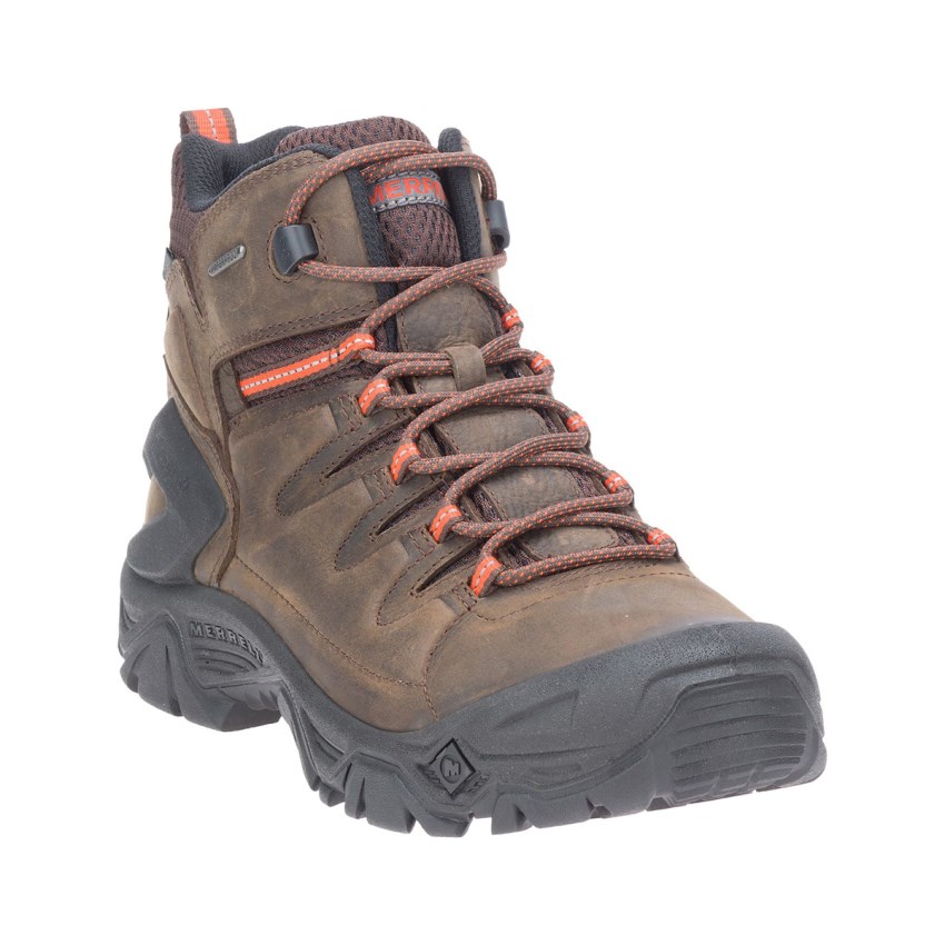 Bottes Merrell Strongbound Peak Mid Waterproof Marron Homme | I.H.RJCA